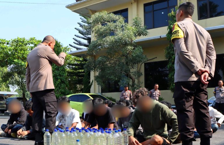 Polresta Magelang Amankan Puluhan Remaja Pesta Miras Berdalih Halal Bihalal