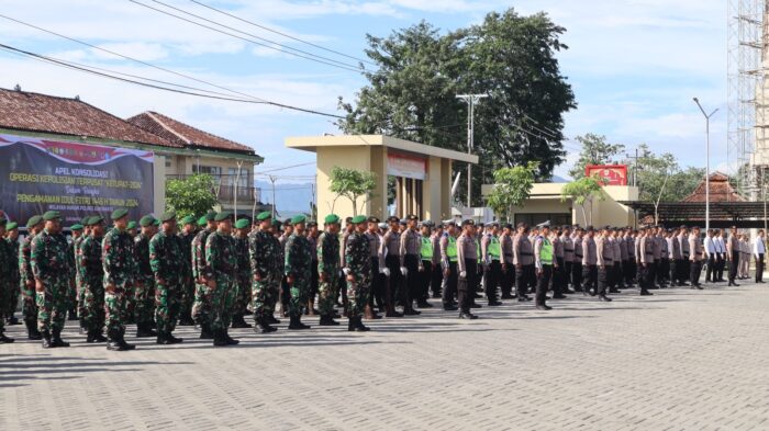 Selesai Ops Ketupat, Polres Sukoharjo Apel Konsolidasi TNI Polri
